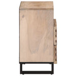 ZNTS Bedside Cabinet 50x34x62 cm Solid Wood Rough Mango 377486