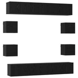 TV Cabinet Set 10 pcs 180 x 30 x 30 cm Black Oak 3438614
