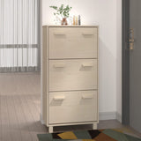 Shoe Cabinet HAMAR Honey Brown 59.5x35x117 cm Solid Wood Pine 340512