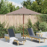 Garden Parasol Taupe Laminated bamboo and hardwood, fabric 44536