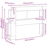 Headboard Cabinet Artisan Oak 100 cm Engineered Wood 8001263