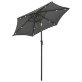 Garden Parasol with LED Lights Anthracite 200x211 cm Aluminium 313559