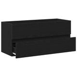 Sink Cabinet Black Oak 100x38.5x45 cm Engineered Wood 862545