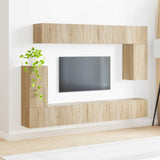 TV Cabinet Set Wall-mounted 5 pcs Sonoma Oak Engineered Wood 3409089