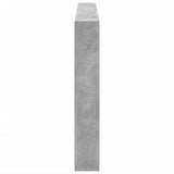 Headboard Cabinet with LED Concrete Grey 200x17x102 cm 839220