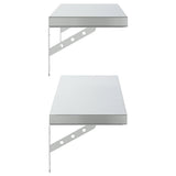Wall Shelves 2 pcs 100x23.5 cm Silver Stainless Steel 3214504