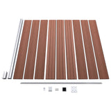 WPC Fence Set 7 Square + 1 Slanted 1311x186 cm Brown 3053221