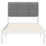 Bed Frame with Upholstered Headboard Light Grey 100 x 200 cm 878003