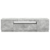 LED TV Cabinet Concrete Grey Engineered Wood 897348