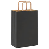 Paper Bags 250 pcs with Handles Black 21x11x31 cm 4101868