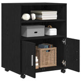 Cabinet with Shelf with Wheel Black Oak 60 x 48 x 74.5 cm 869242