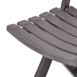 Garden Chair Set of 2 Mocha Plastic Standard Foldable 48788