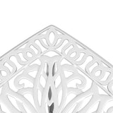 Garden Table White 53x53x53 cm Cast Aluminium 4002817