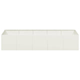 Planter White 200x80x40 cm Steel 860753