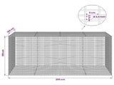 Gabion with 3.5 mm Wire and 5x2.5 cm Mesh 200x100x100 cm 3461950