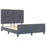 ZNTS Bed Frame Dark Grey 160x200 cm Velvet 3344886