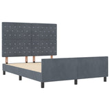 ZNTS Bed Frame Dark Grey 160x200 cm Velvet 3344886