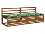 2-Piece Bench Cushions SOEST 2 pcs 100% Polyester Leaf Pattern 949417
