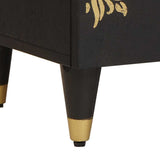 Bedside Cabinet Black 40 x 33 x 46 cm Solid Mango Wood 4018814