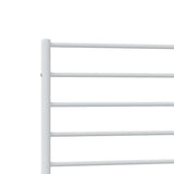 Metal Bed Frame without Mattress with Headboard White 90x190cm 352360
