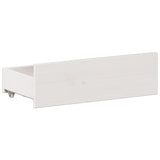 Bed Frame without Mattress with Headboard White 200x200 cm Solid Wood Pine 3308754
