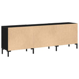 TV Cabinet Set Black Oak 150 x 30 x 50 cm Engineered Wood 862962
