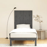 Wall Headboard Grey 95.5x3x110 cm Solid Wood Pine 824935