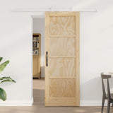 Sliding Door Brown 73.5 x 198.5 cm Solid Pine Wood 3333382