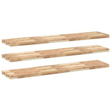 Floating Shelves 3 pcs 140x30x4 cm Untreated Solid Wood Acacia 3279465