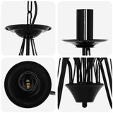 Adjustable Chandelier E14 Metal Black 78 x 101 cm 42053779