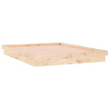 LED Bed Frame without Mattress King Size Solid Wood 819977