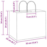 Paper Bags 250 pcs with Handles Black 32x22x24 cm 4101651