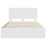 Bed Frame with Drawer White 160 x 200 cm Engineer Wood 3412574