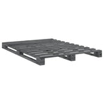 Bed Frame without Mattress Grey 140x200 cm Solid Wood Pine 3281564