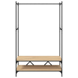 Clothes Rack with Shelves Sonoma Oak Engineered Wood 834201