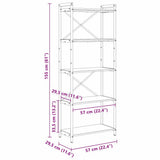 Bookshelf Grey sonoma 60 x 30 x 155 cm Engineered Wood 868386
