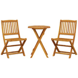 3 Piece Folding Bistro Set Solid Wood Acacia 3295251
