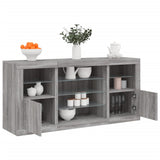 Sideboard with LED Lights Grey Sonoma 142.5x37x67 cm 3209091