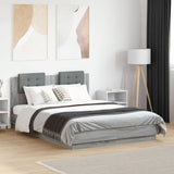 Bed Frame without Mattress Grey Sonoma 120x190 cm Small Double 3209966