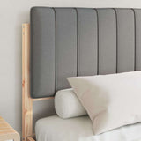 Bed Frame with Upholstered Headboard Light Grey 140 x 200 cm 878044