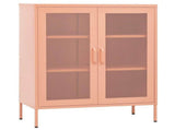 336175 Storage Cabinet Pink 80x35x101,5 cm Steel