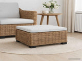 Footrest with Cushion GENDT Natural Rattan Natural 42034394