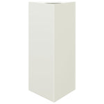 ZNTS Garden Planter White Triangular 40x34.5x70 cm Steel 851159