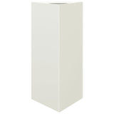 ZNTS Garden Planter White Triangular 40x34.5x70 cm Steel 851159