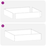 Lawn Edging 6 pcs Silver 60 x 60 x 13 cm Galvanised Steel 874741