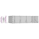 Outdoor Dog Kennel Silver 8x4x2 m Galvanised Steel 3190463