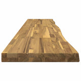 Live Edge Table Top 140 x 20 x 3.5 cm Rectangular White 938379
