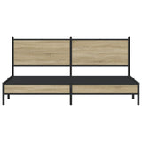 Metal Bed Frame without Mattress Sonoma Oak 180x200 cm Super King 3301391