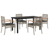 Garden Dining Set Grey, Black 3213620