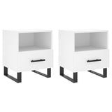Bedside Cabinets 2 pcs White 40x35x47.5 cm Engineered Wood 827485